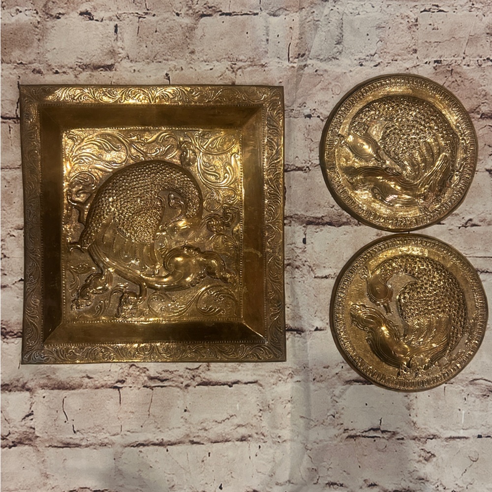Vintage Phoenix metal embossed metal wall art